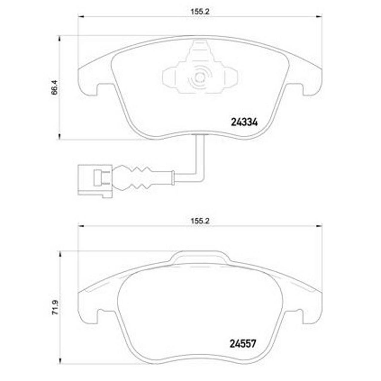 Volkswagen Disc Brake Pad and Rotor Kit – Front and Rear (312mm/282mm) (Low-Met) 5Q0615301F