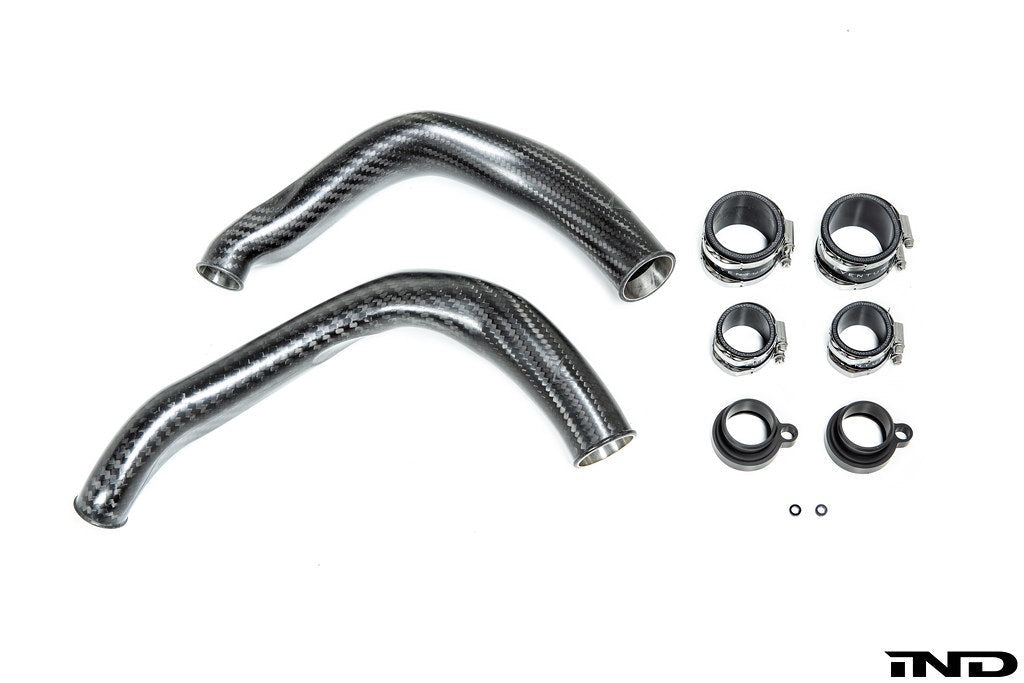 Eventuri BMW F8X M2C M3 M4 S55 Black Carbon Charge Pipe Set - Matte