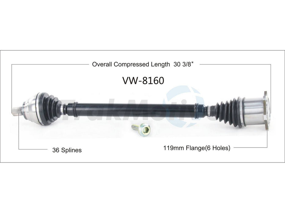 CV Axle Shaft – Front Passenger Side (Updated Design)