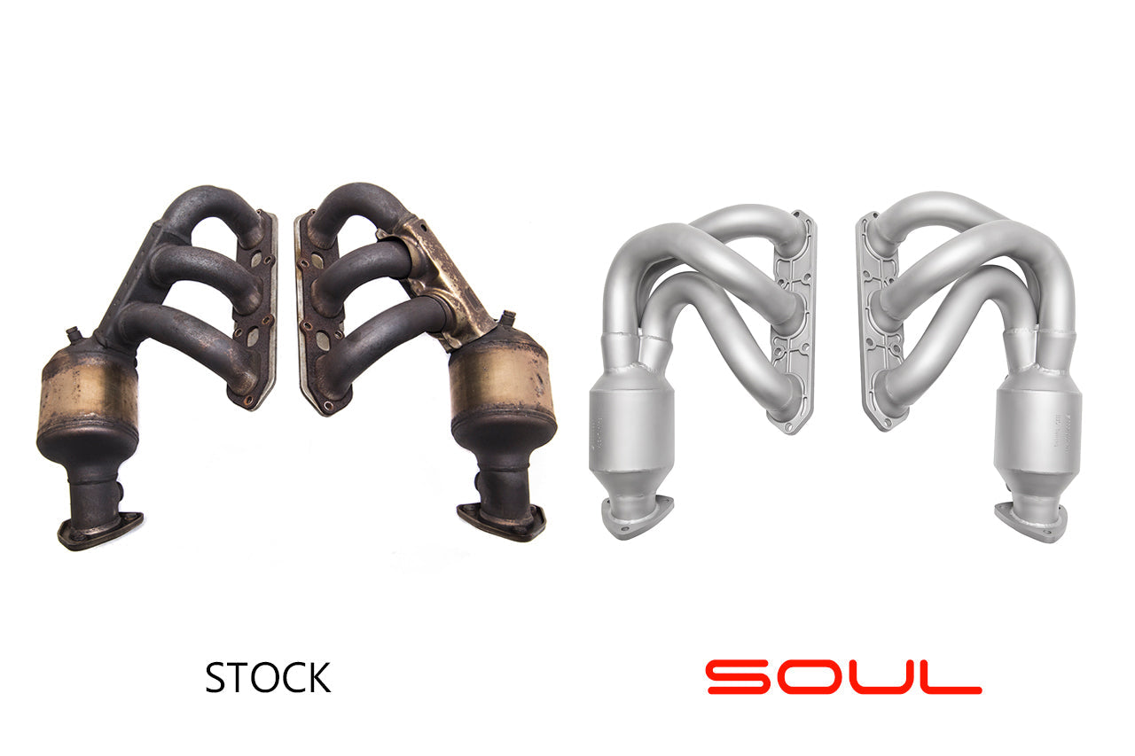 Soul Performance Products - Street Headers w/ HJS 200 Cell Cats (987.1 Cayman / Boxster)