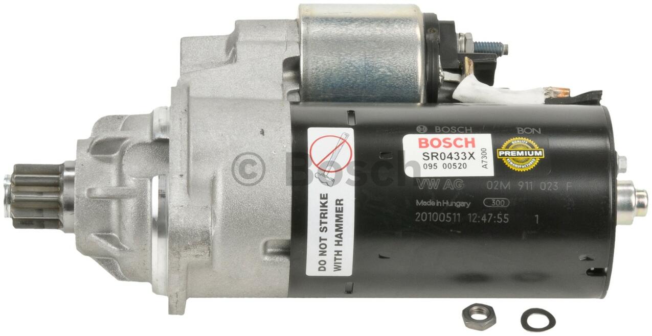 Audi VW Starter Motor (Rebuilt) 02M911023FX – Bosch SR0433X