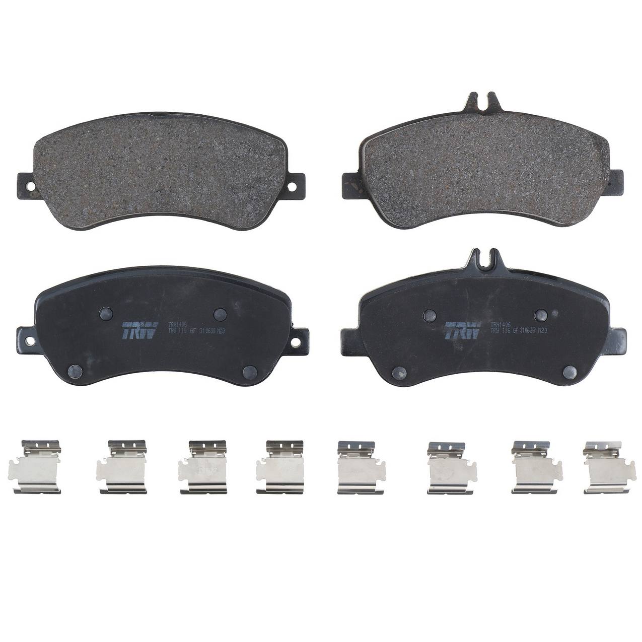 Mercedes-Benz Disc Brake Pad and Rotor Kit – Front (330mm) (Drilled) (Low-Metallic) – TRW Pro 2114211412