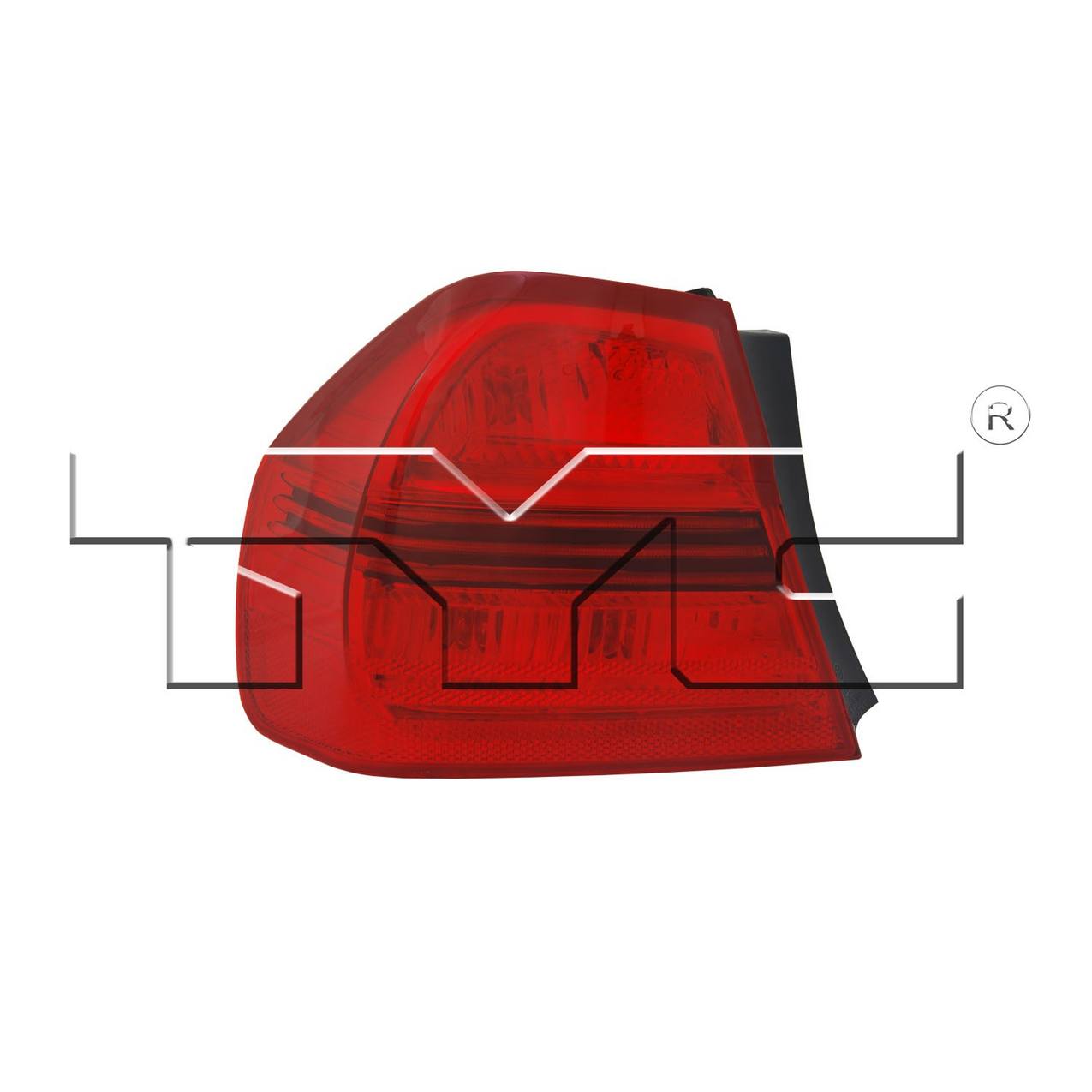 Tail Light Assembly – Driver Side (Outer) (Halogen) (Red)