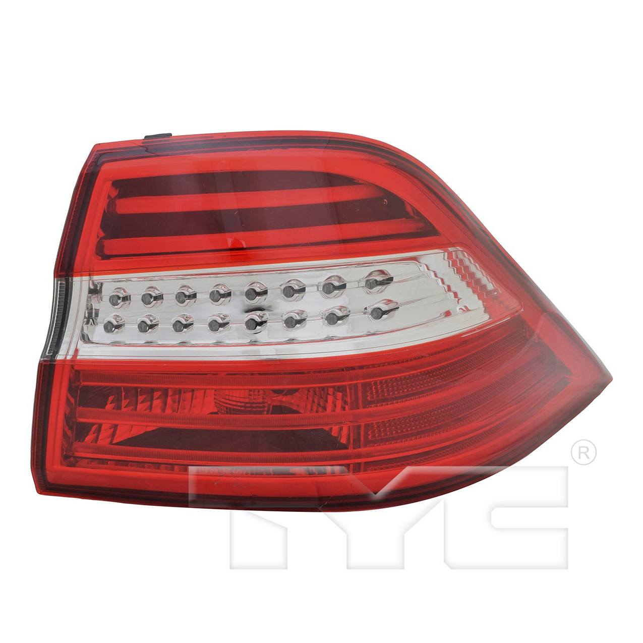 Tail Light Assembly – Passenger Side (Outer) (LED) (Red – Clear)