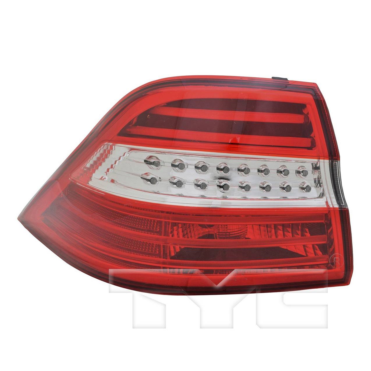 Tail Light Assembly – Driver Side (Outer) (LED) (Red – Clear)