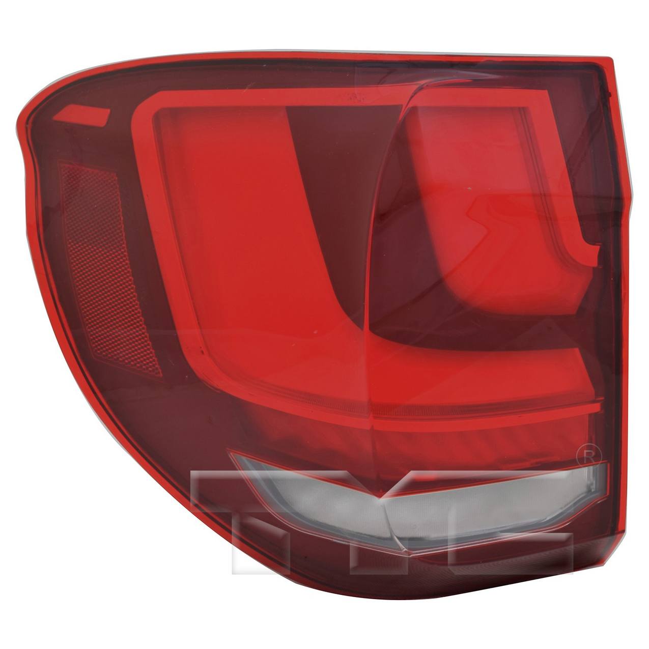 Tail Light Assembly – Driver Side (Outer) (LED) (Red – Clear)