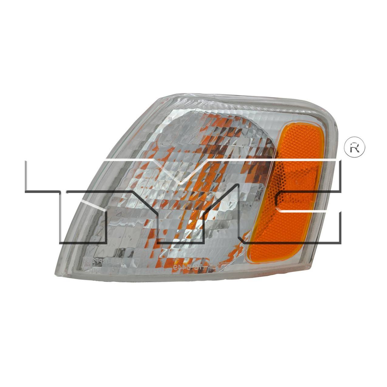 Turn Signal / Parking Light Assembly – Front Driver Side (Halogen) (Amber – Clear)