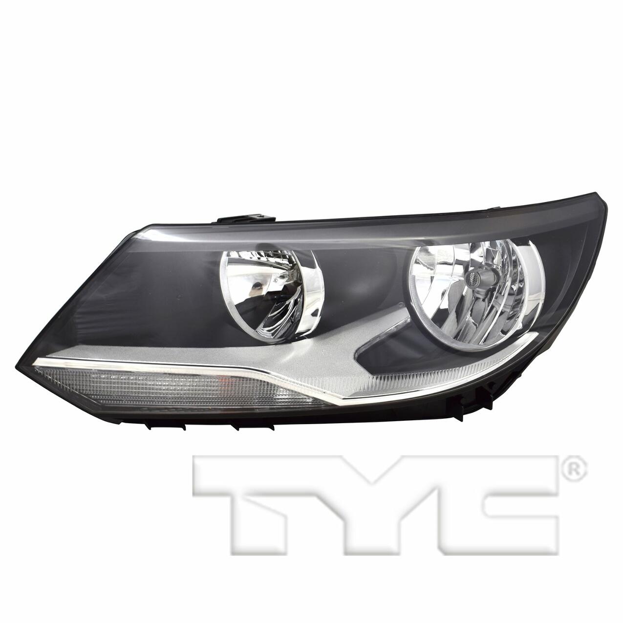 VW Headlight Assembly – Driver Side (Halogen) (NSF) 5N0941005C – TYC 209582001