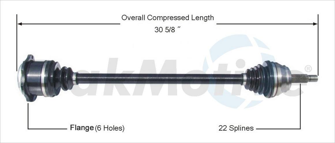 VW CV Axle Shaft – Front Passenger Side – Aftermarket VW8002