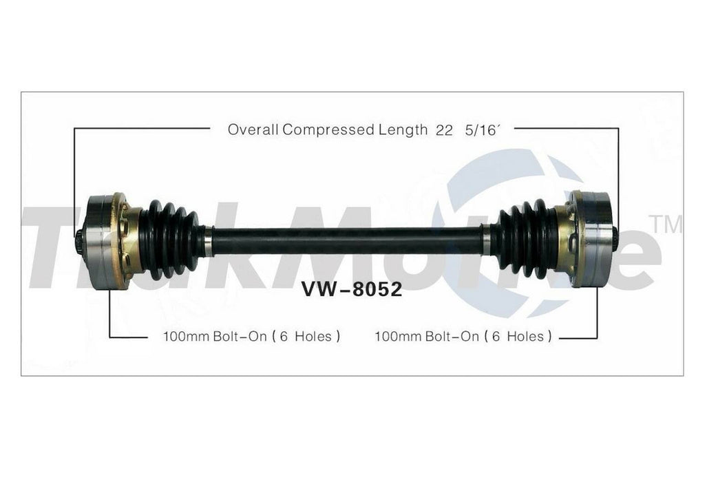VW CV Axle Shaft – Rear Passenger Side – Aftermarket VW8052