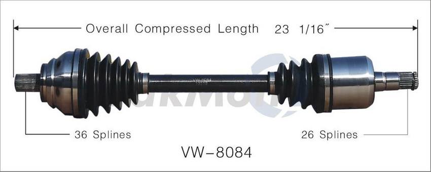 VW CV Axle Shaft – Front Driver Side – Aftermarket VW8084