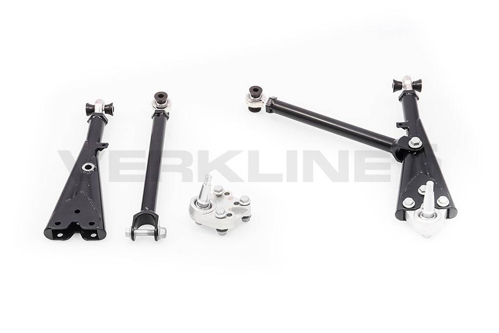 Adjustable tubular front race wishbones MQB Audi RS3 S3 A3 8V Golf Mk7 Seat Leon 5F