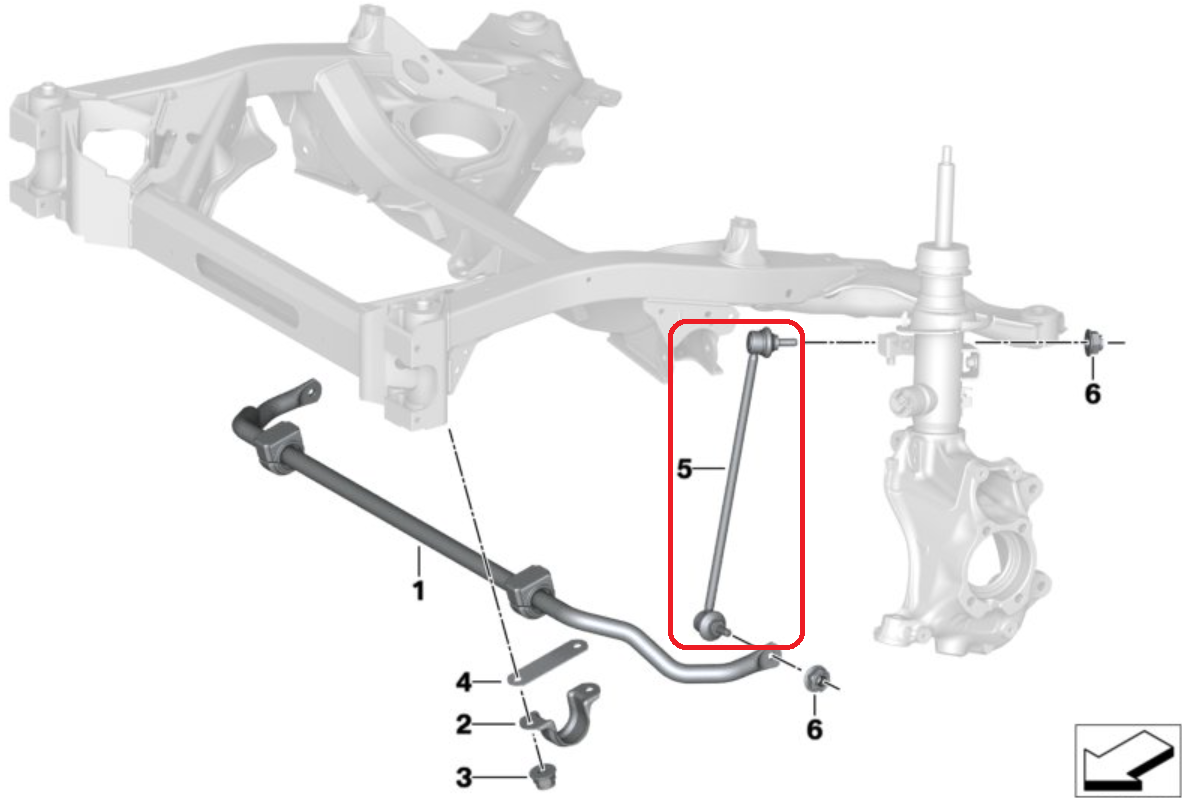 Front Sway Bar End Links Toyota Supra A90 A91