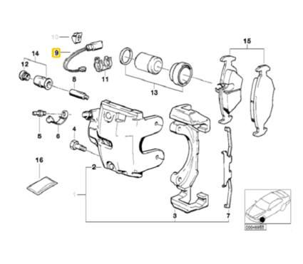 BMW Disc Brake Pad Wear Sensor – Front – Aftermarket XHBM004