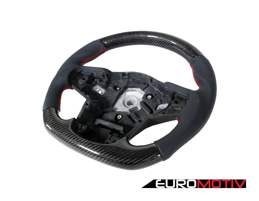 A90 Supra Carbon Fiber Steering Wheel - Leather