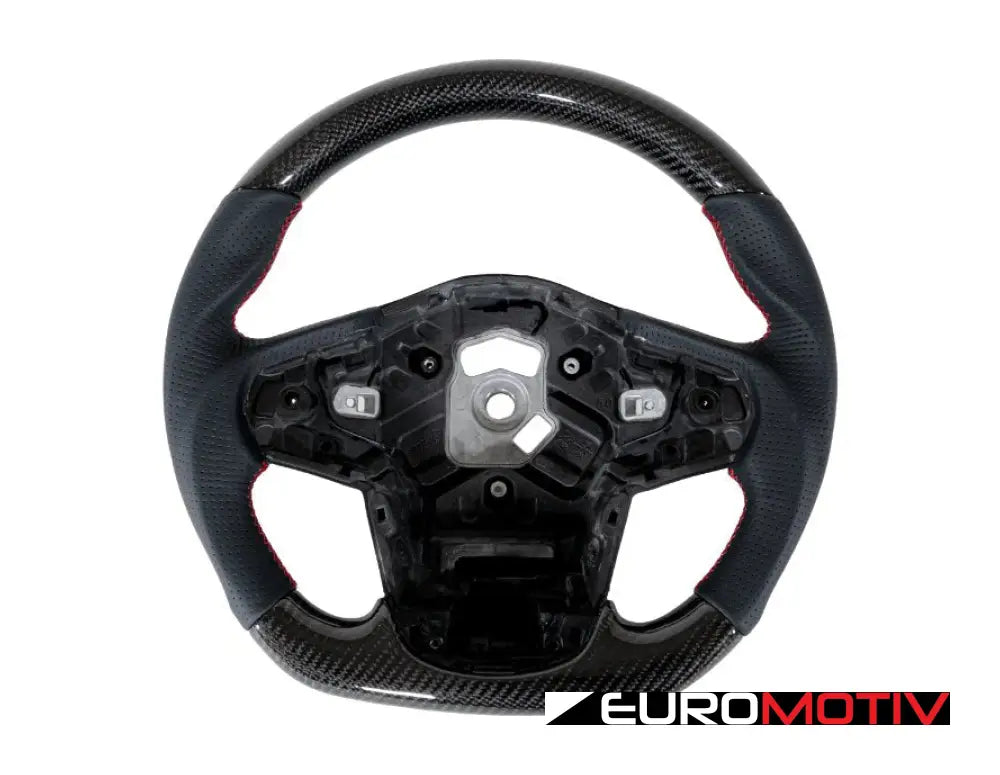 A90 Supra Carbon Fiber Steering Wheel - Leather