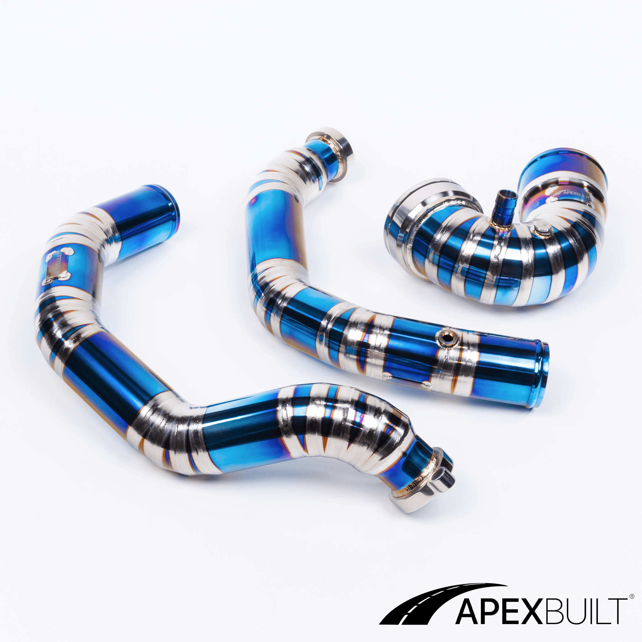 ApexBuilt® BMW F87 M2C, F80 M3, & F82/F83 M4 Titanium Charge Pipe Kit (S55, 2015-20)