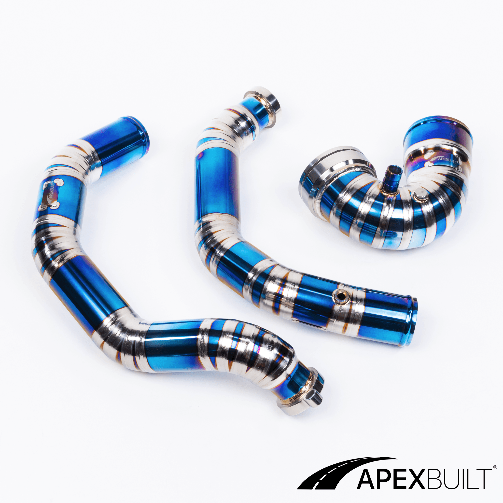 ApexBuilt® BMW F87 M2C, F80 M3, & F82/F83 M4 Titanium Charge Pipe Kit (S55, 2015-20)