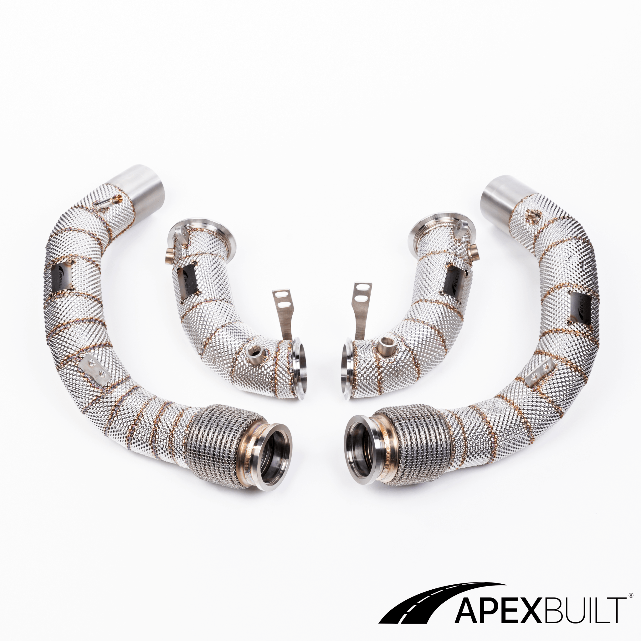 ApexBuilt® BMW F95 X5M & F96 X6M Race Downpipes (S63R, 2020+)