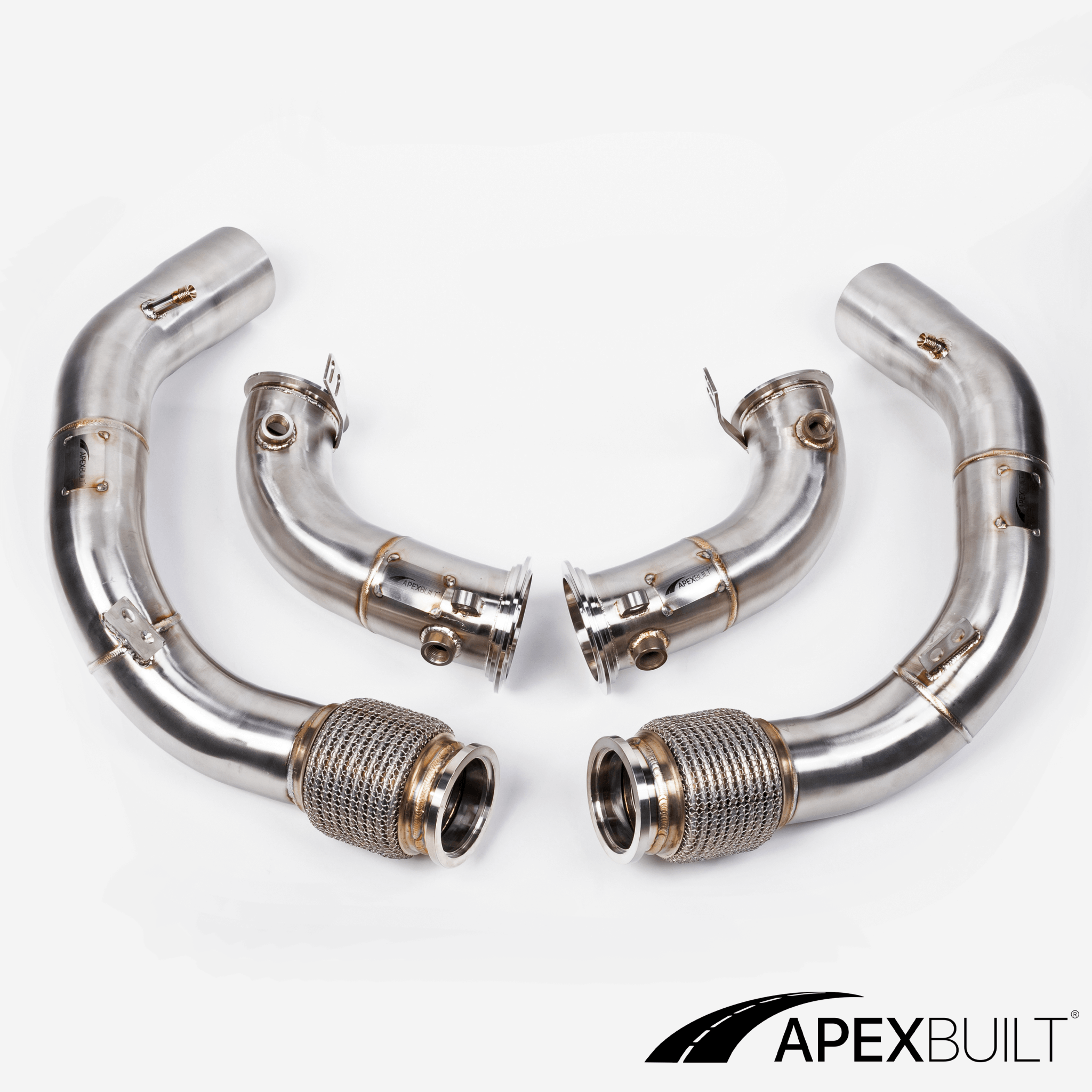 ApexBuilt® BMW F95 X5M & F96 X6M Race Downpipes (S63R, 2020+)