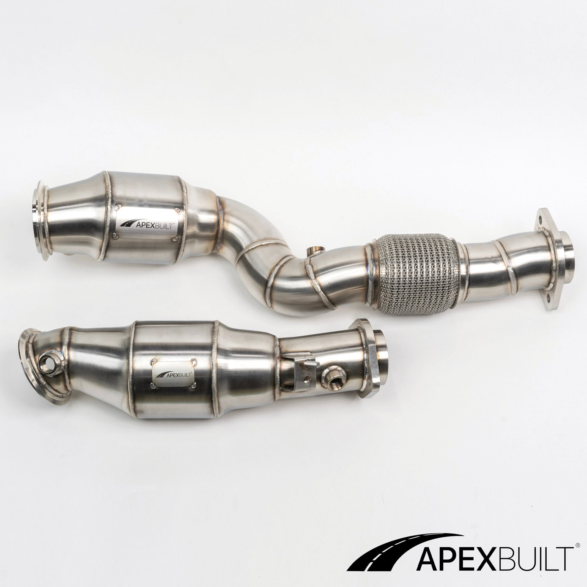 ApexBuilt® BMW G87 M2, G80 M3, & G82/G83 M4 GESI High-Flow Catted Downpipes (S58, 2021+)