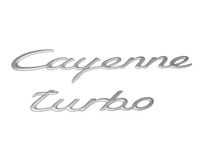 "Cayenne Turbo" Logo - Satin Aluminium