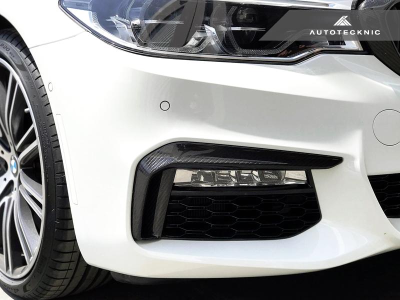 Autotecknic G30 5-Series Pre-LCI M-Sport Dry Carbon Front Bumper Trim Set