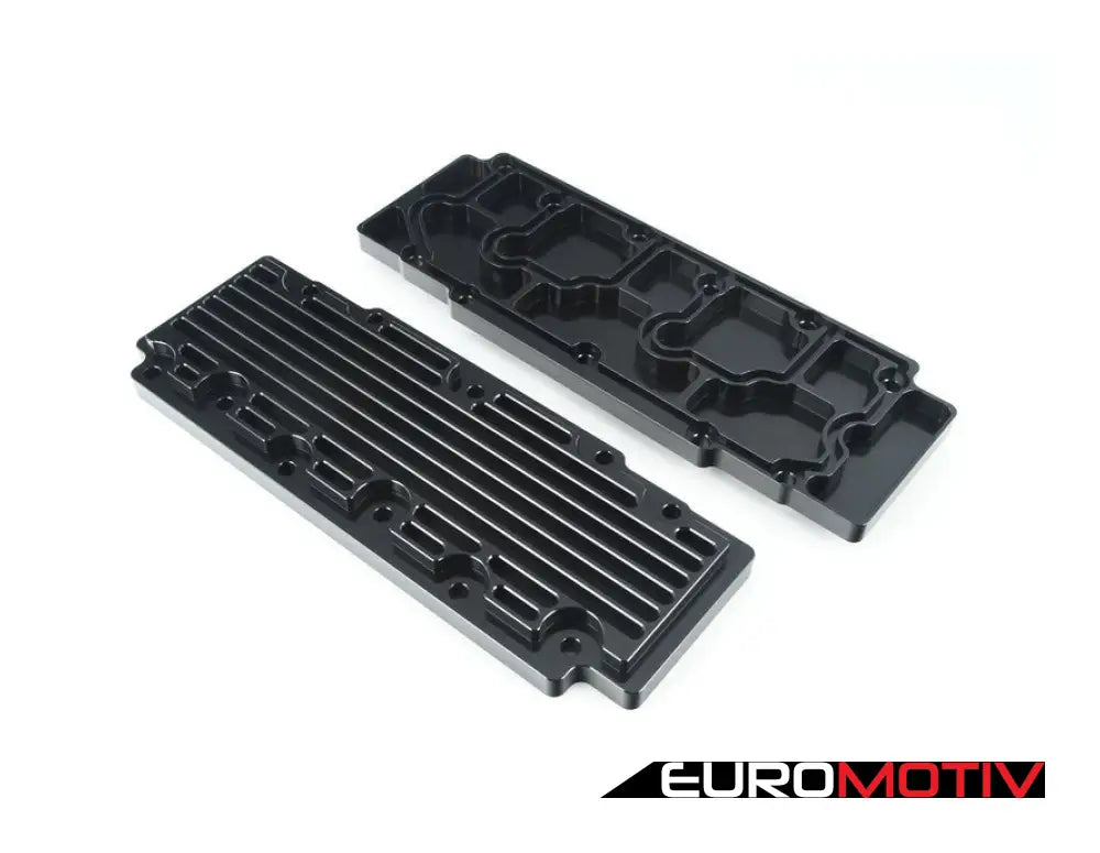 Billet Aluminum Lower Valve Cover Set - Black