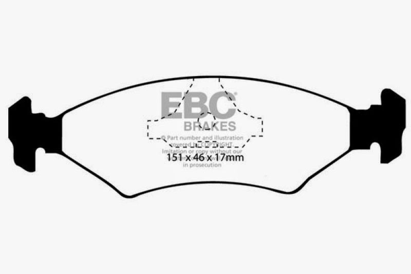 EBC 85-89 Ferrari 328 3.2 Redstuff Rear Brake Pads