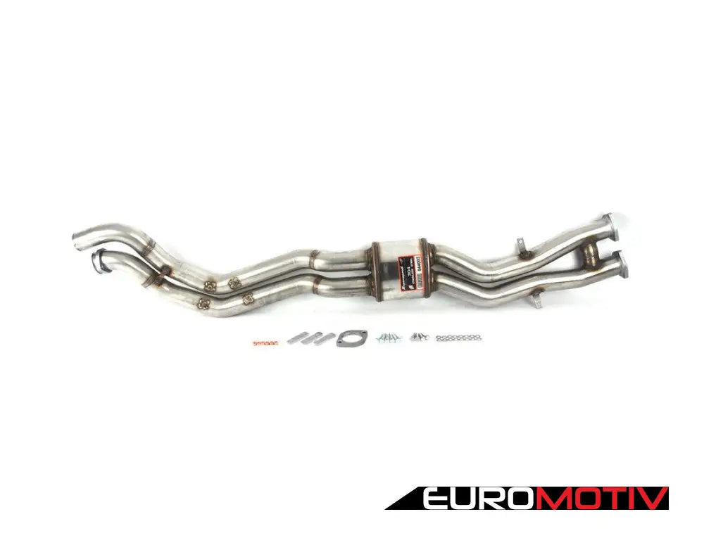 Center Exhaust Twin Pipe - Resonated (63.5Mm)