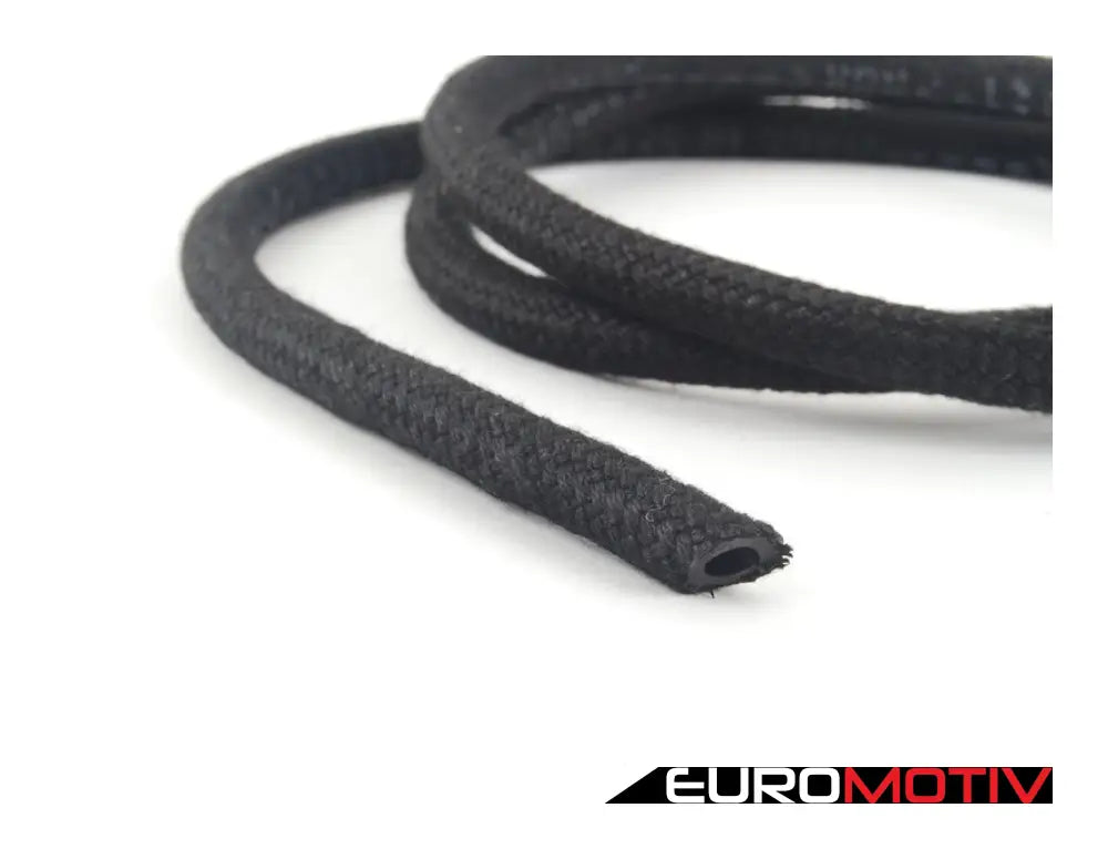 Cloth Braided Fuel/Vacuum Hose - Black 1 Meter