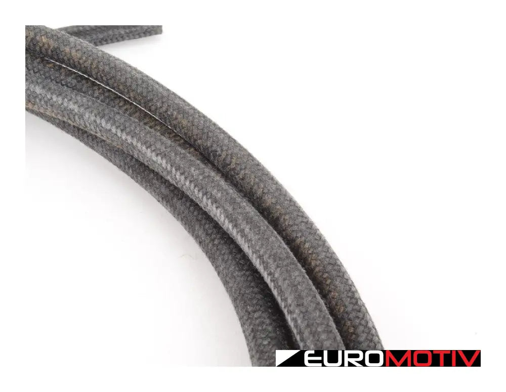 Cloth Braided Fuel/Vacuum Hose - Black 5 Meter