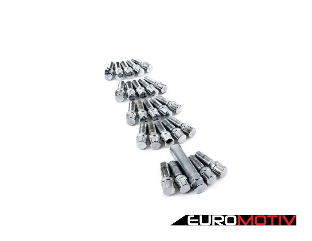 Conical Seat Tuner Spline Bolt Set - Medium Length Chrome