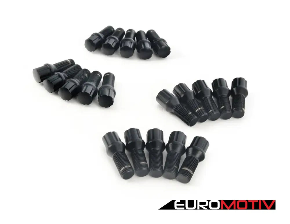 Conical Seat Tuner Spline Bolt Set - Standard Length Black