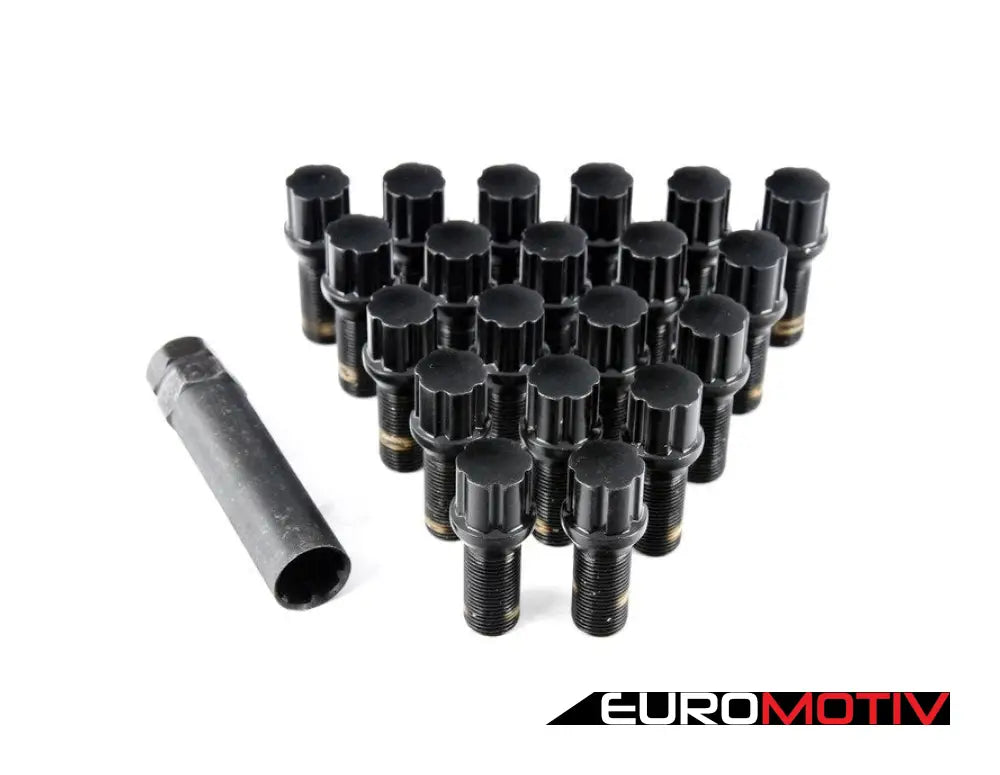 Conical Seat Tuner Spline Bolt Set - Standard Length Black