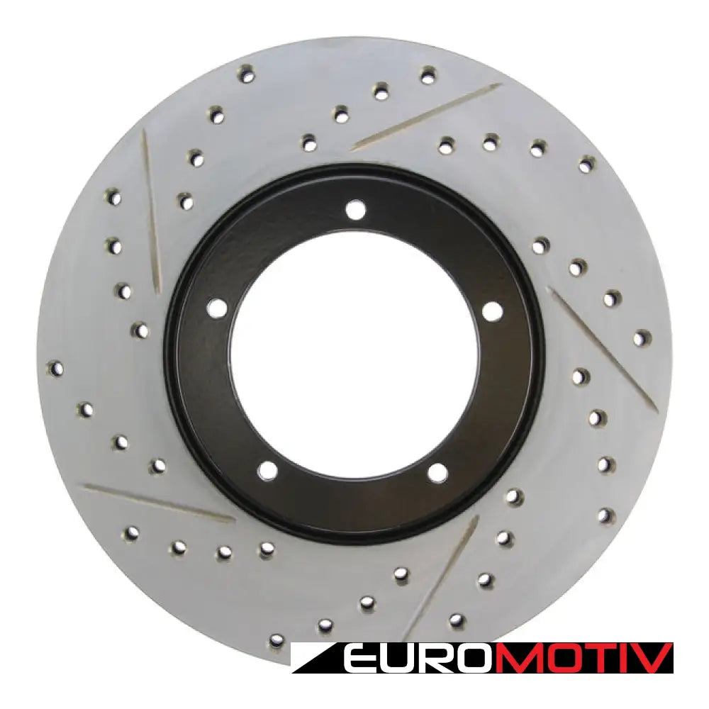 Cross-Drilled And Slotted Brake Rotors - Pair 11.12’ (282.5Mm)