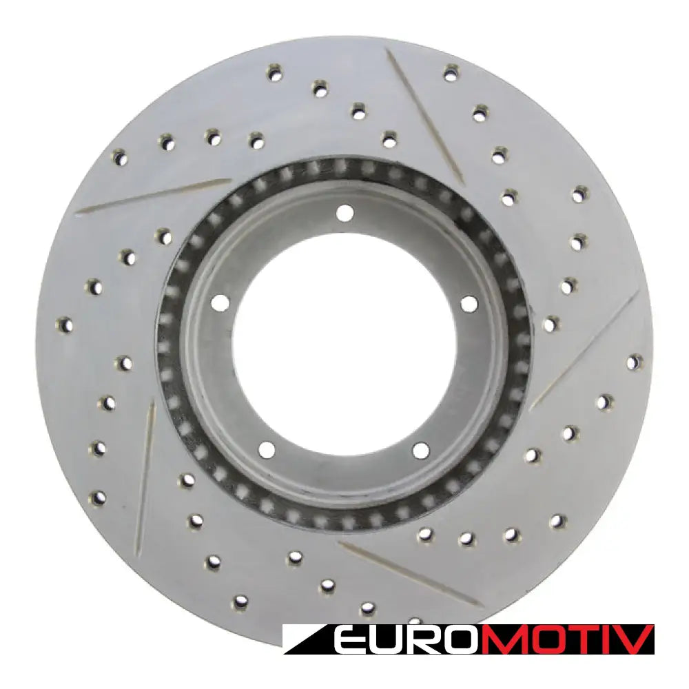 Cross-Drilled And Slotted Brake Rotors - Pair 11.12’ (282.5Mm)