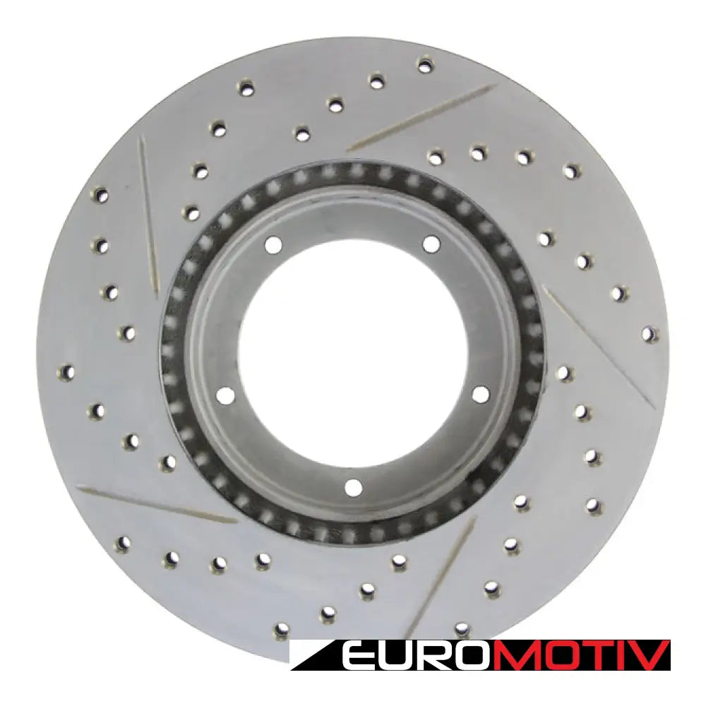 Cross-Drilled And Slotted Brake Rotors - Pair 11.12’ (282.5Mm)