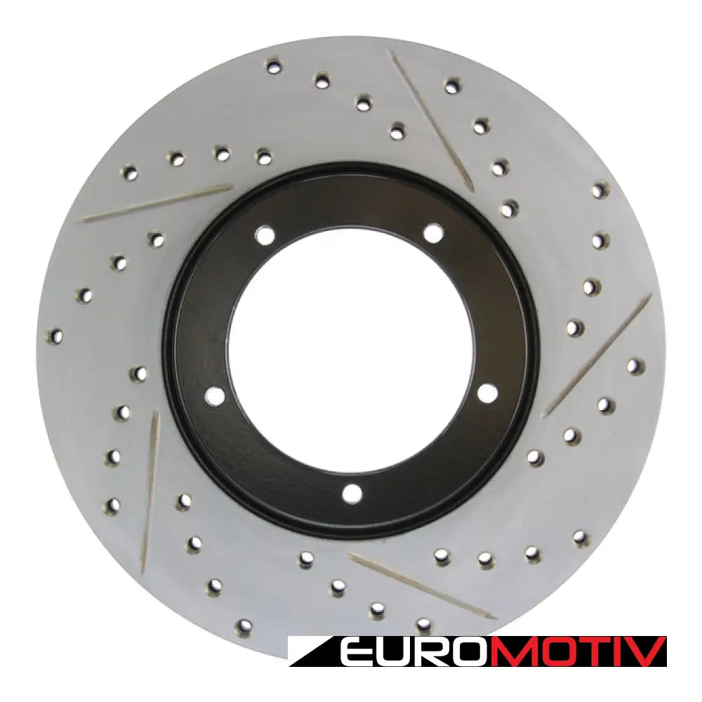 Cross-Drilled And Slotted Brake Rotors - Pair 11.12’ (282.5Mm)