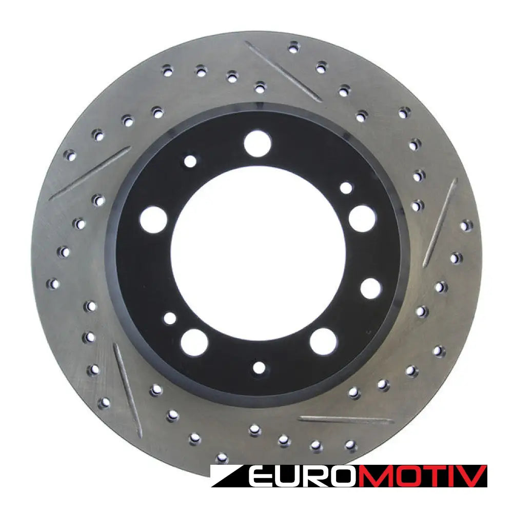 Cross-Drilled And Slotted Brake Rotors - Pair 11.37’ (289Mm)