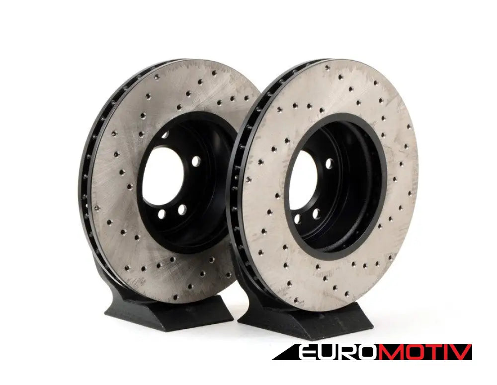 Cross-Drilled Brake Rotors - Front