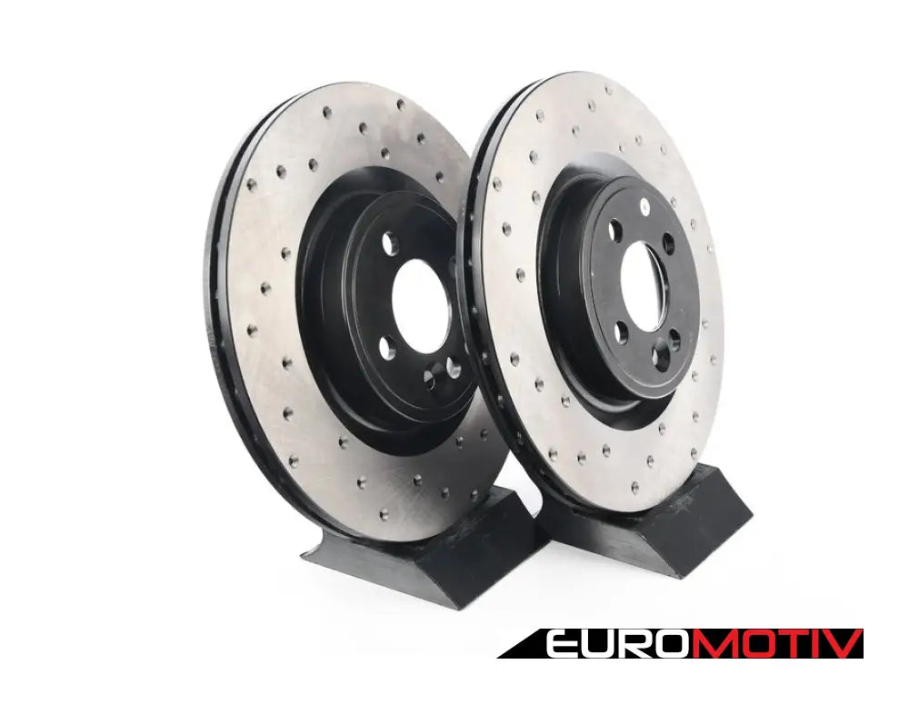 Cross-Drilled Brake Rotors - Front Pair 12.44’ (316X22)