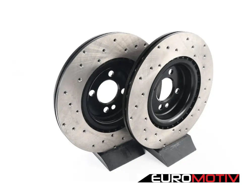 Cross-Drilled Brake Rotors - Front Pair 12.44’ (316X22)