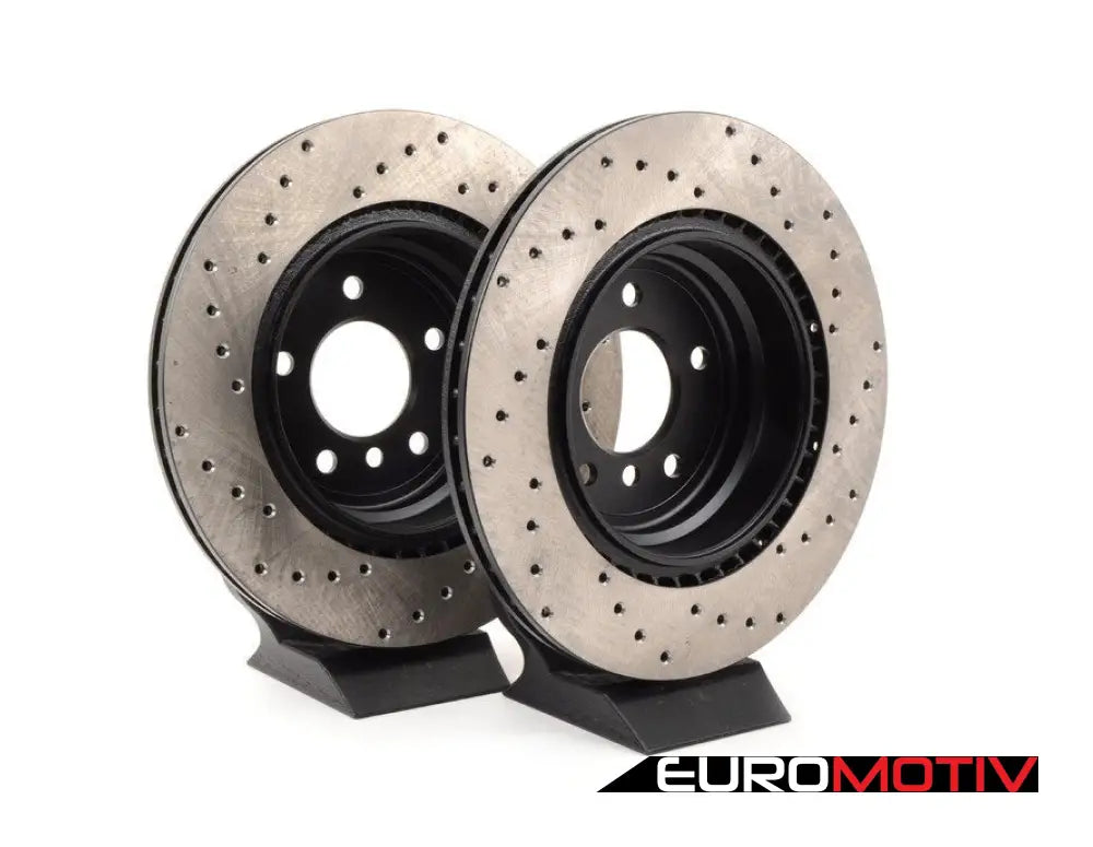 Cross-Drilled Brake Rotors - Rear