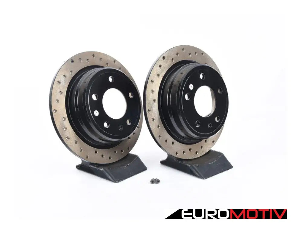 Cross-Drilled Brake Rotors - Rear