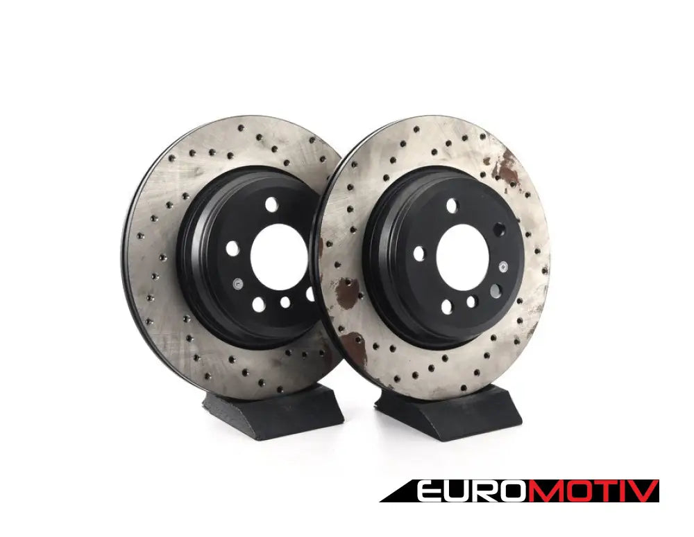 Cross-Drilled Brake Rotors - Rear (330X20Mm)