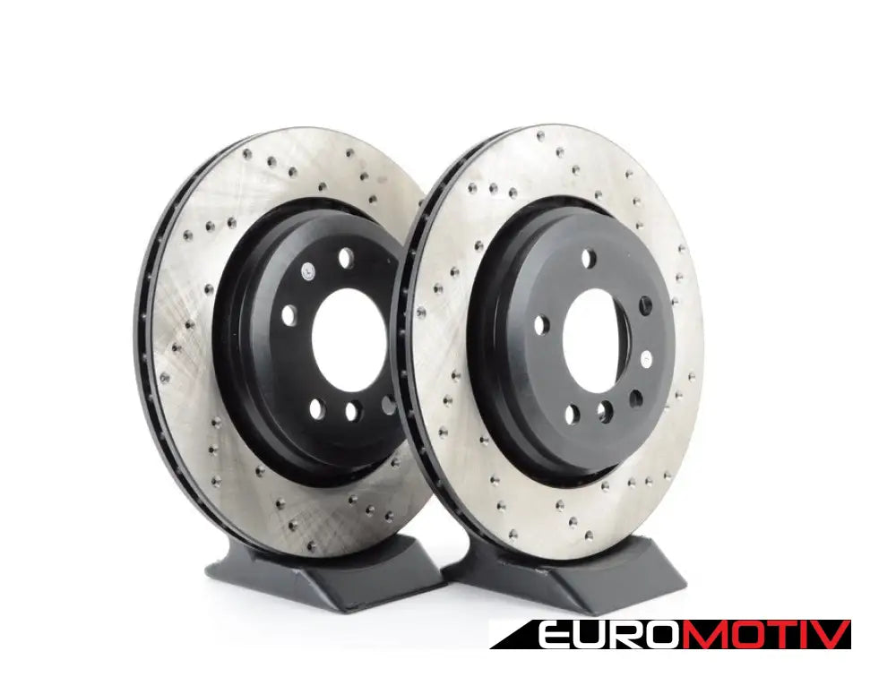 Cross-Drilled Brake Rotors - Rear