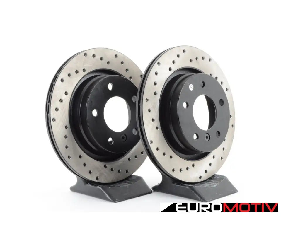 Cross-Drilled Brake Rotors - Rear