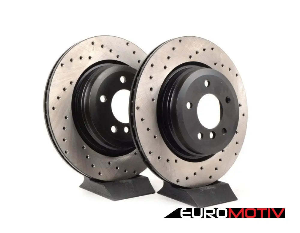 Cross-Drilled Brake Rotors - Rear