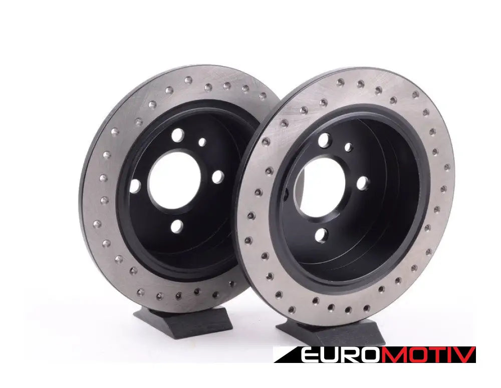 Cross-Drilled Brake Rotors - Rear